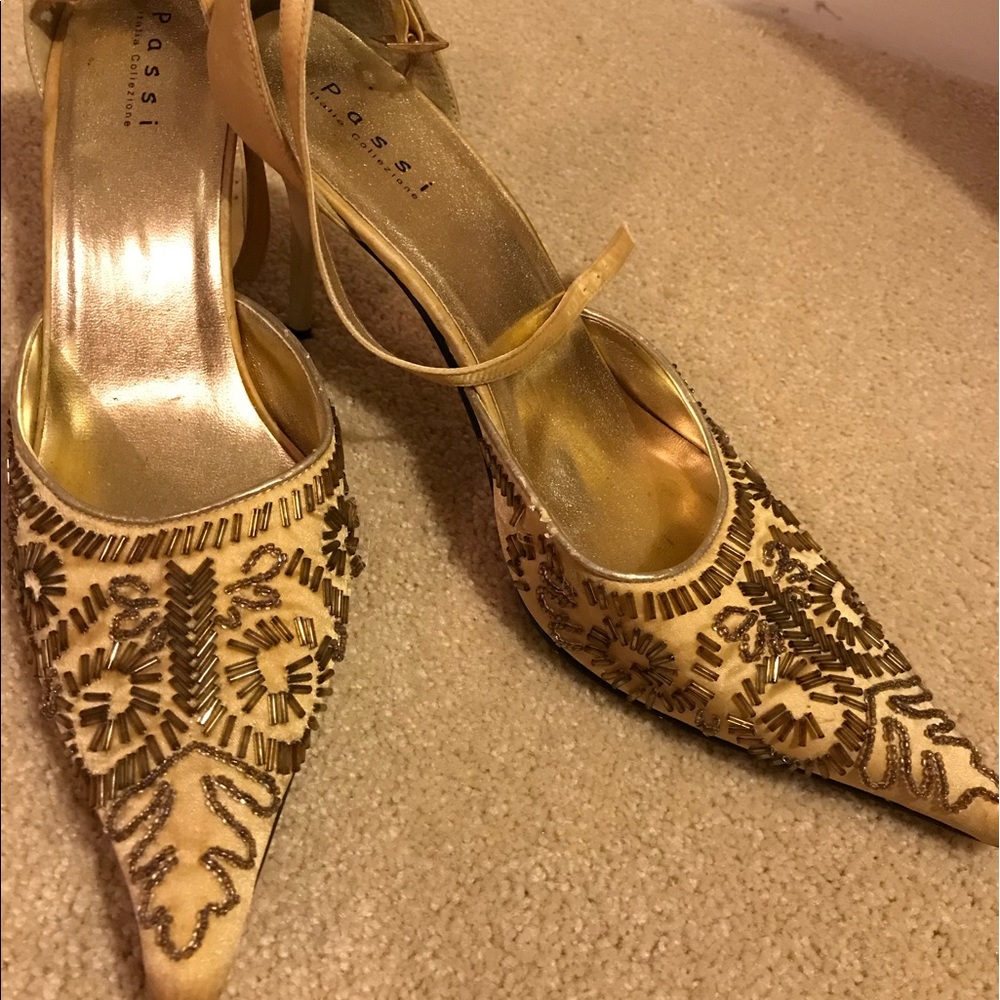 Gold Sequins heels